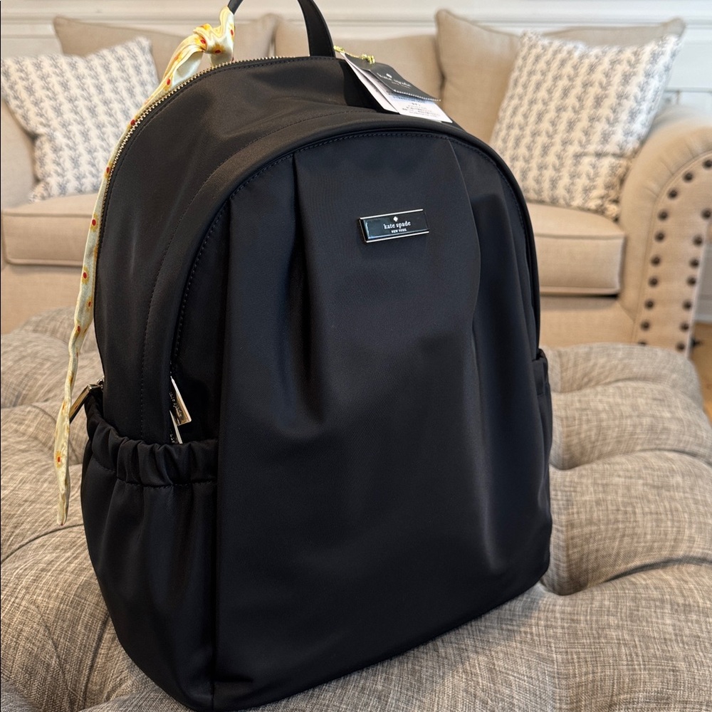 Kate Spade Carter Large Nylon Black Backpack NWT - Picture 10 of 17